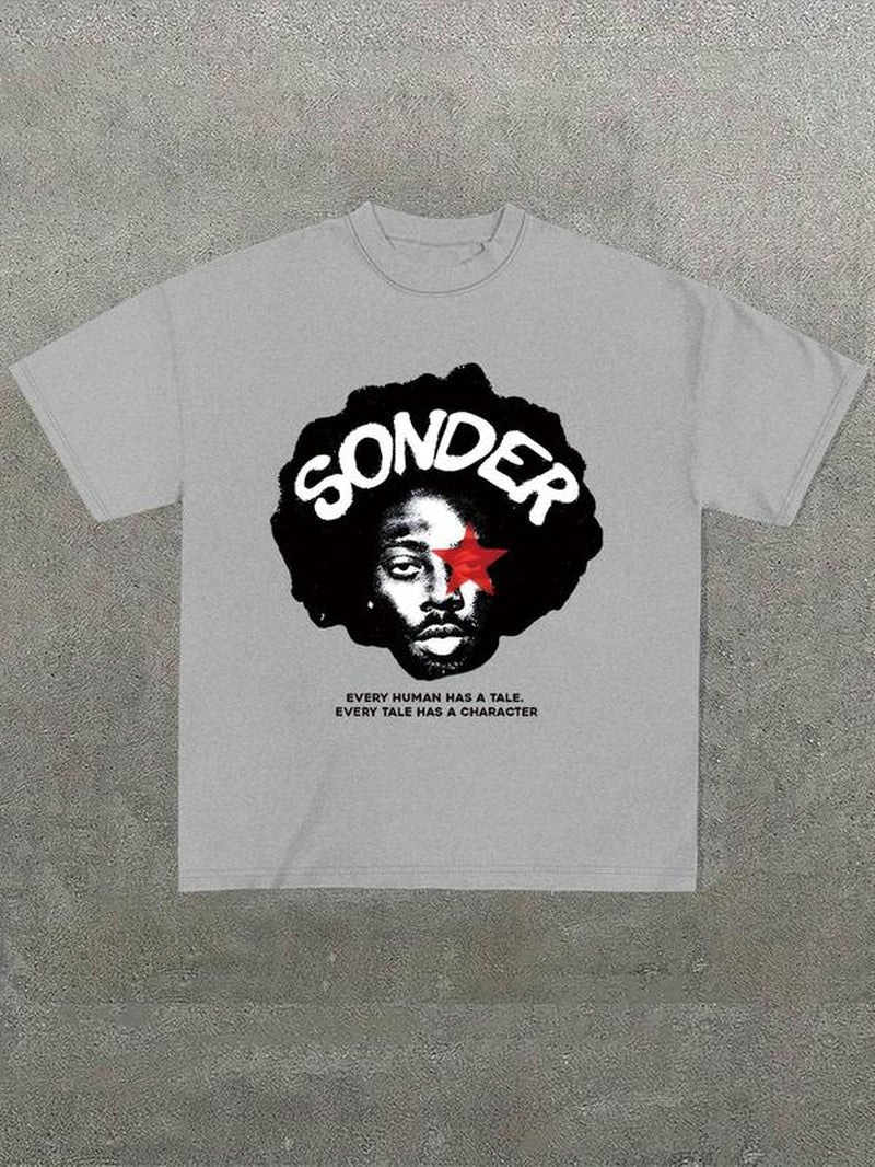 Unisex'S Graphic Print round Neck Tee, Regular Fit Casual Fashion Short Sleeve T-Shirt for Summer, Men'S Top for Daily Wear