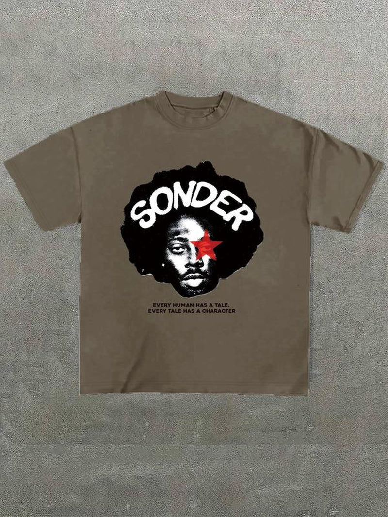 Unisex'S Graphic Print round Neck Tee, Regular Fit Casual Fashion Short Sleeve T-Shirt for Summer, Men'S Top for Daily Wear