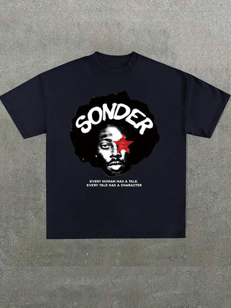 Unisex'S Graphic Print round Neck Tee, Regular Fit Casual Fashion Short Sleeve T-Shirt for Summer, Men'S Top for Daily Wear