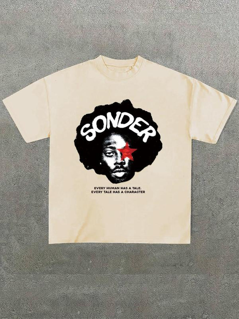 Unisex'S Graphic Print round Neck Tee, Regular Fit Casual Fashion Short Sleeve T-Shirt for Summer, Men'S Top for Daily Wear