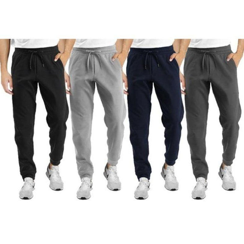 {4-Pack} Men'S French Terry Joggers with Pockets (S-3XL)