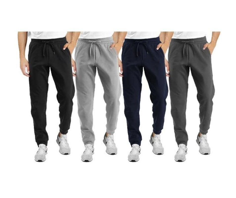 {4-Pack} Men'S French Terry Joggers with Pockets (S-3XL)