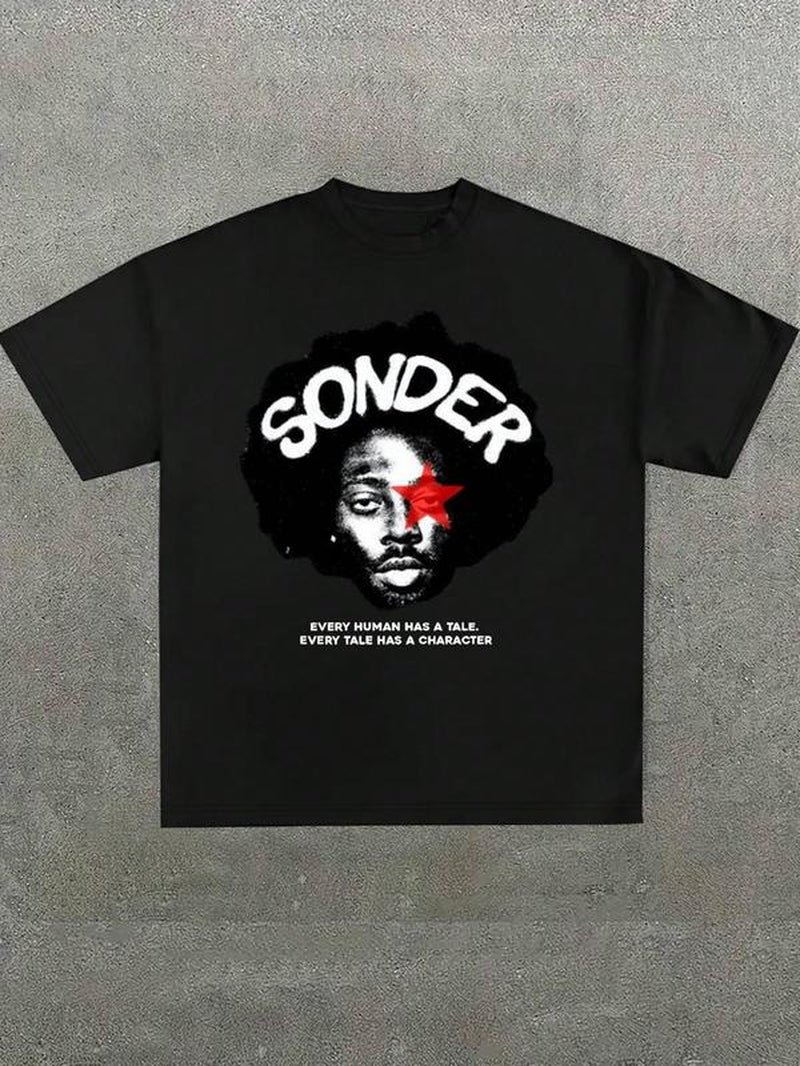 Unisex'S Graphic Print round Neck Tee, Regular Fit Casual Fashion Short Sleeve T-Shirt for Summer, Men'S Top for Daily Wear