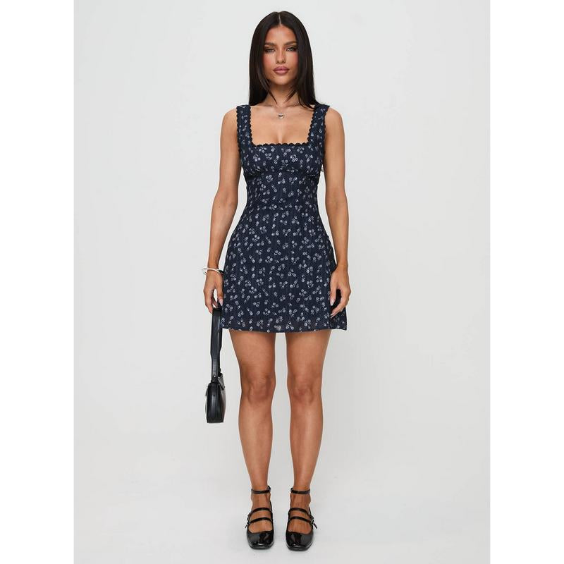 Dasha Mini Dress Navy Floral