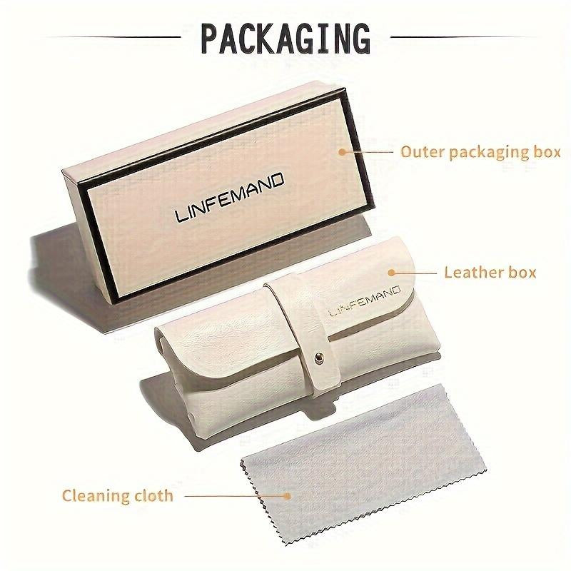 LINFEMAND Rimless Gradient Fashion Glasses Pearl Flower Decoration Unisex Summer Beach Party Driving Holiday Gift Party Glass