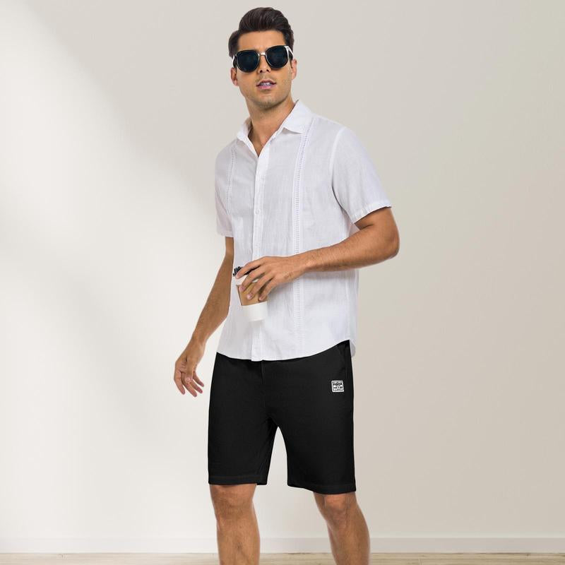 Men'S 3 Pack Corduroy Shorts Casual Elastic Waist Drawstring Shorts for Men Summer Beach Loose Fit