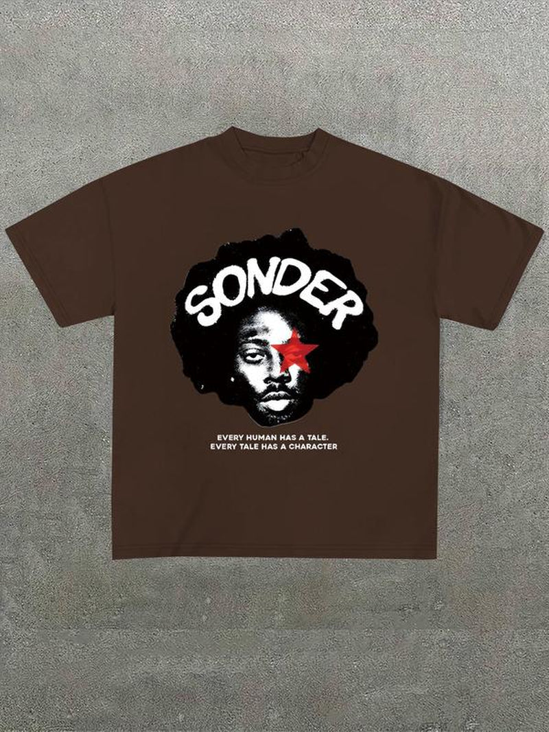 Unisex'S Graphic Print round Neck Tee, Regular Fit Casual Fashion Short Sleeve T-Shirt for Summer, Men'S Top for Daily Wear