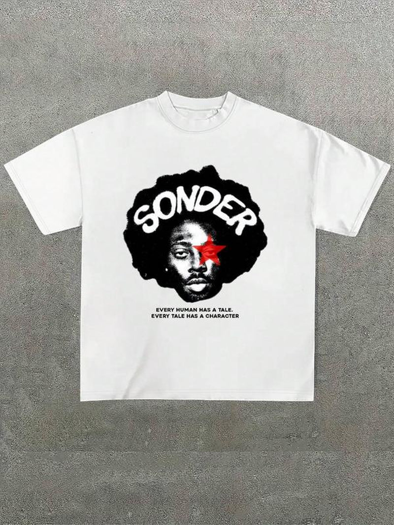 Unisex'S Graphic Print round Neck Tee, Regular Fit Casual Fashion Short Sleeve T-Shirt for Summer, Men'S Top for Daily Wear