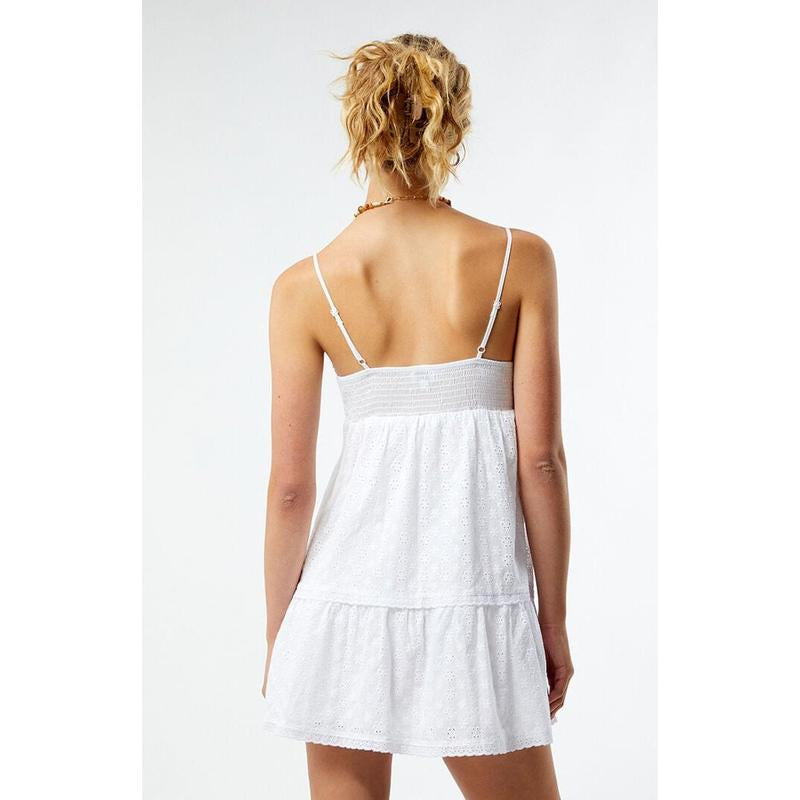 LA Hearts Women'S Ruched Bow Tie Babydoll Mini Dress