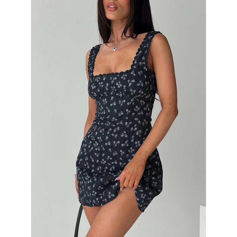 Dasha Mini Dress Navy Floral