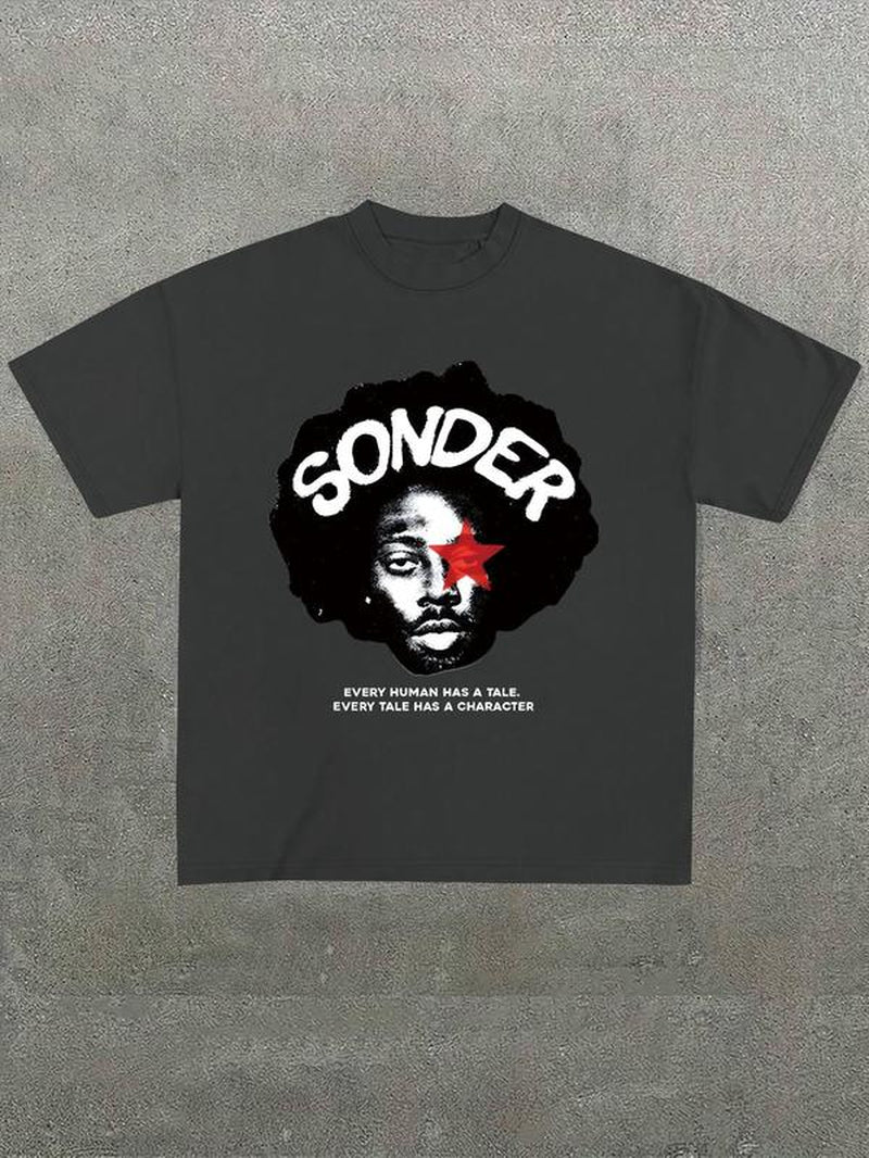 Unisex'S Graphic Print round Neck Tee, Regular Fit Casual Fashion Short Sleeve T-Shirt for Summer, Men'S Top for Daily Wear